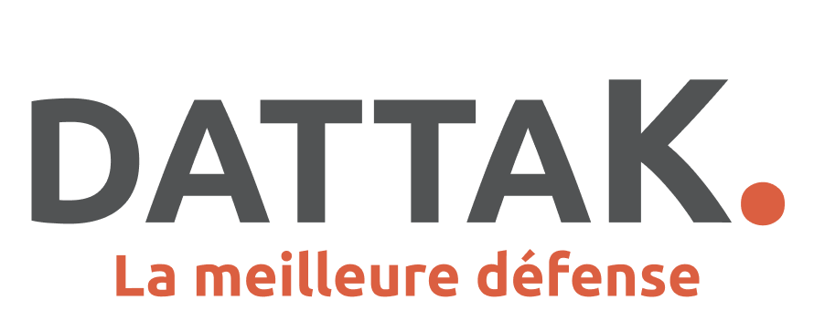 Dattak Logo Gris phrase orange